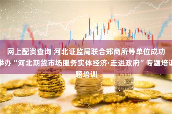 网上配资查询 河北证监局联合郑商所等单位成功举办“河北期货市场服务实体经济·走进政府”专题培训